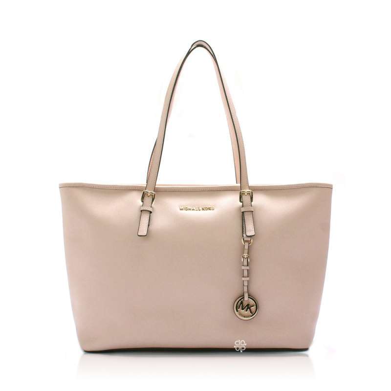 Jual Michael Kors Jet Set Medium Saffiano Leather TopZip Tote Bag di