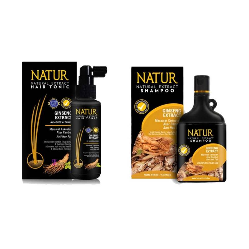 Jual Natur Ginseng Hair Tonic [90 mL] + Ginseng Shampoo [140 mL
