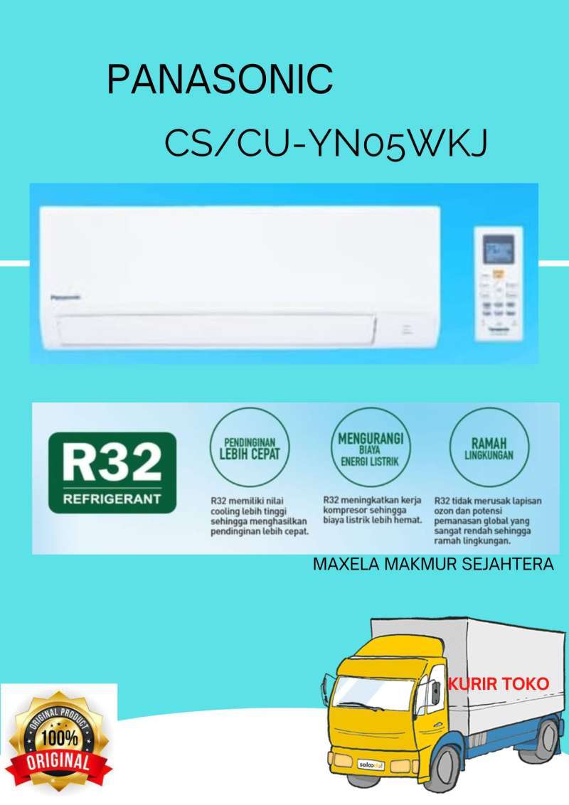 Promo AC PANASONIC 1/2 PK STANDARD CS/CU-YN05WKJ R32 Diskon 6% di