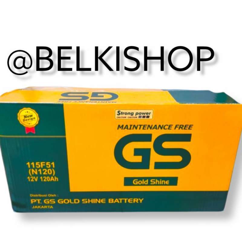 Jual Aki TRUK, GENSET, AKI KAPAL, ALAT BERAT GS MF 12V 120 AMPERE N120