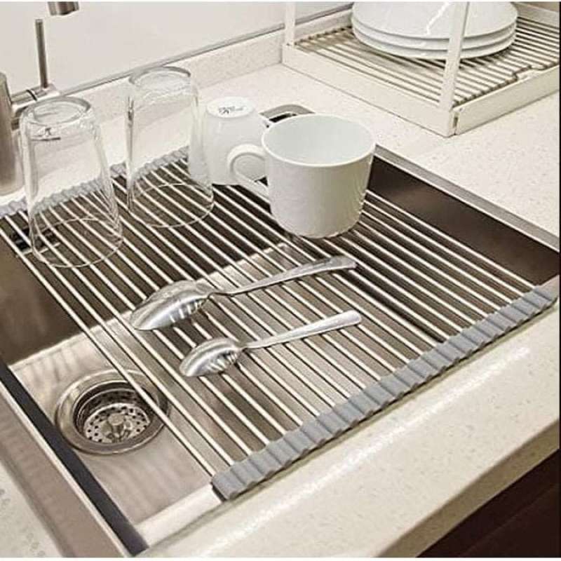 Jual Full Silicone Rak Pengering Foldable Kitchen Sink Drying Rack