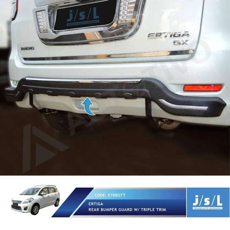 Jual Jsl Pengaman Belakang Ertiga Rear Bumper Guard Triple Trim Chrome