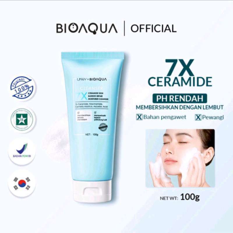 Jual BIOAQUA 7X Ceramide Skin Barrier Repair Moisturize Cleanser 100g di Seller Aisyah Azzahra