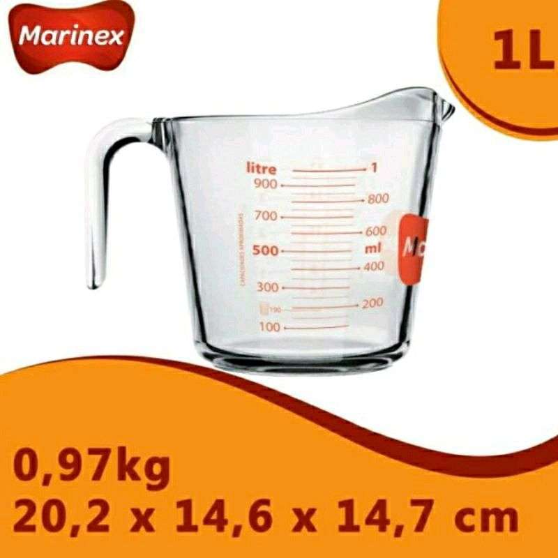 Promo Marinex Gelas Ukur 1l Tempered/ Glass Measuring Jug Marinex 6325