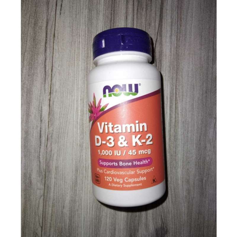Promo (DIJAMIN ORIGINAL) Now Foods, Vitamin D3 & K2, 1000 IU/45 mcg