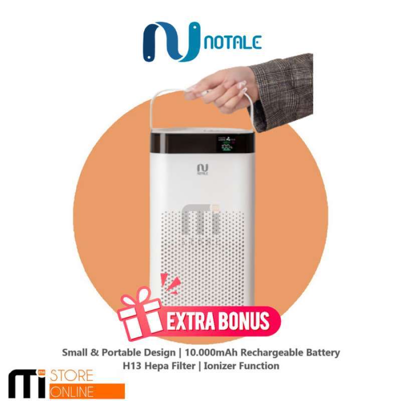 Jual NOTALE Air Purifier Travel Portable Rechargeable HEPA 13 UV Lights