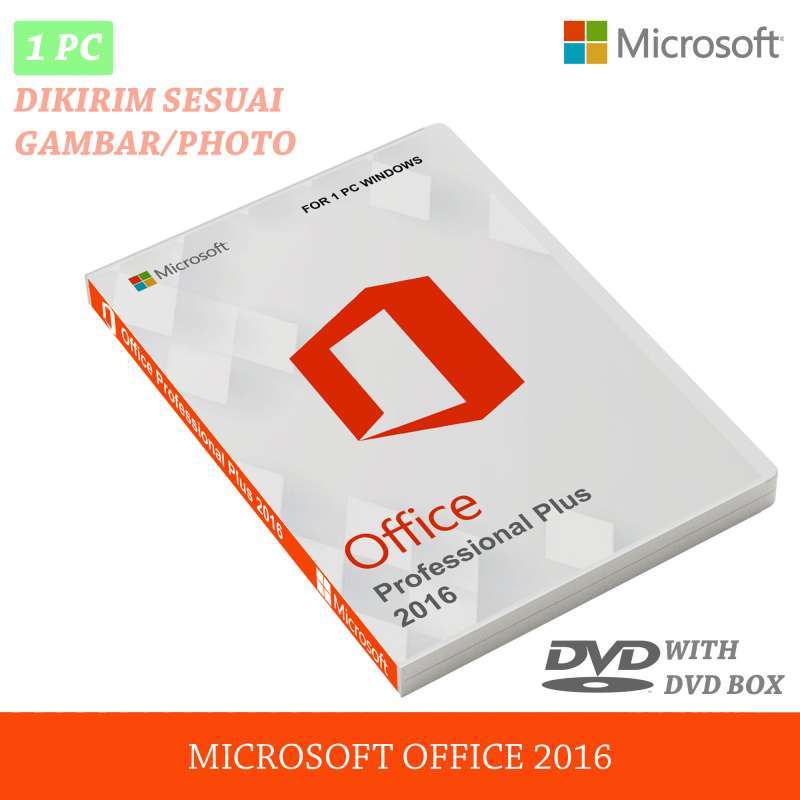 Jual Microsoft Office 2016 Pro Professional Plus Original Lisensi + DVD ...