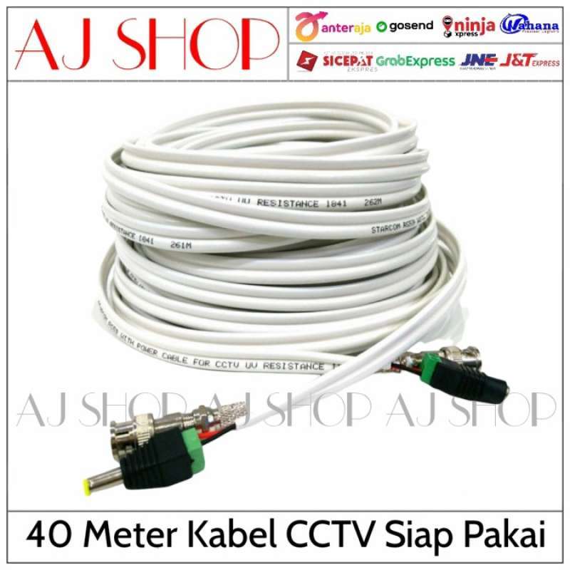 Promo Diskon of the month KABEL CCTV 40 METER RG59+POWER SIAP PAKAI