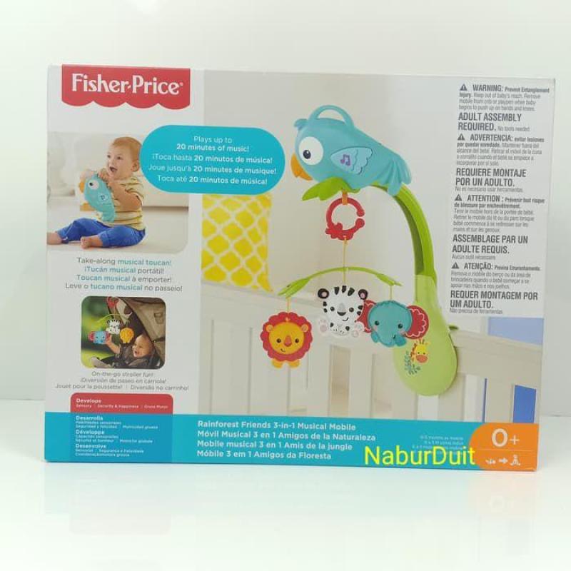 Jual Fisher Price Rainforest Friends 3 In 1 Musical Mobile Original 02 HIJAU di Seller