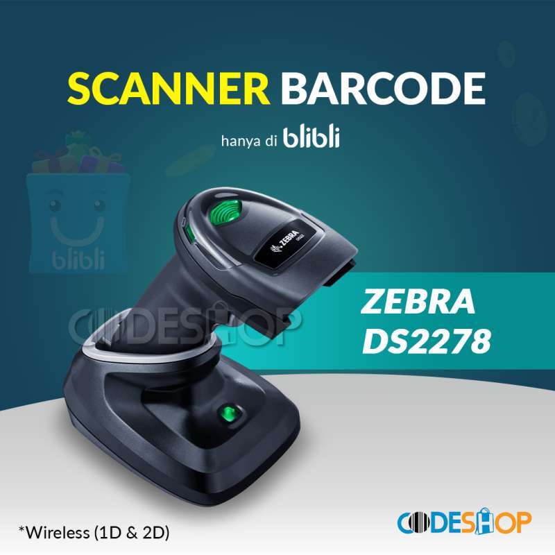 Jual Zebra DS2278 Scanner Barcode Imager 2 Dimensi Cordless Auto Scan