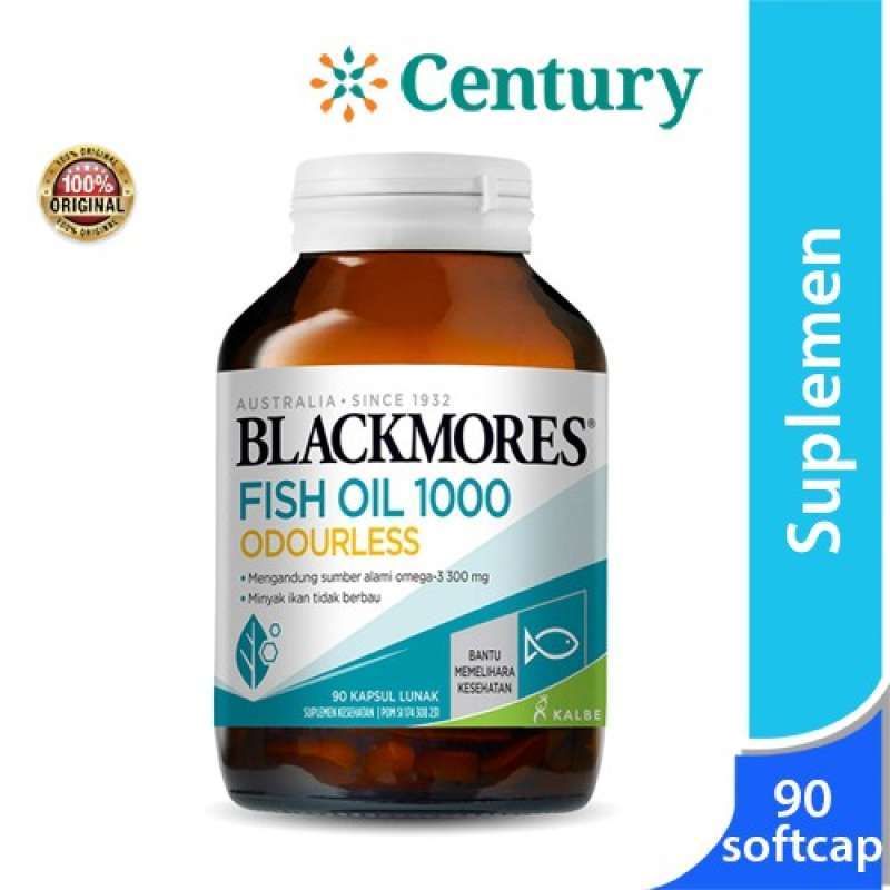 Jual Blackmores Odourless Fish Oil 1000 Mg 90 Kapsul/EPA/DHA/Kolesterol