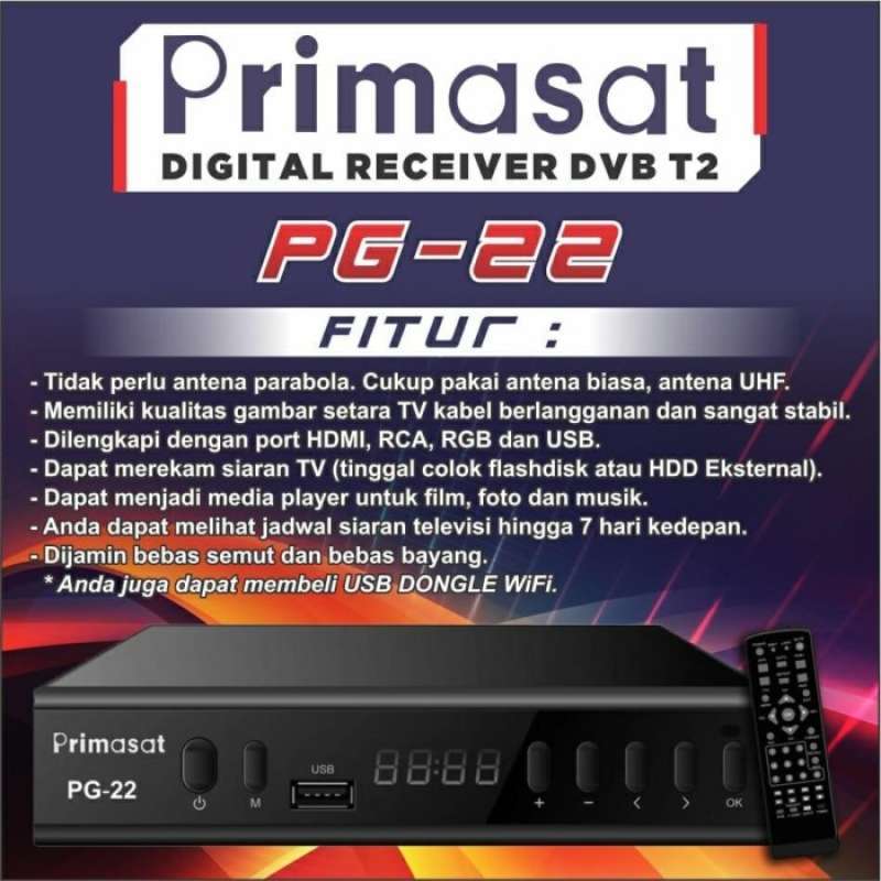 Jual Set TOP BOX HD DIGITAL RECEIVER PARABOLA PRIMASAT Galaxy PG 22