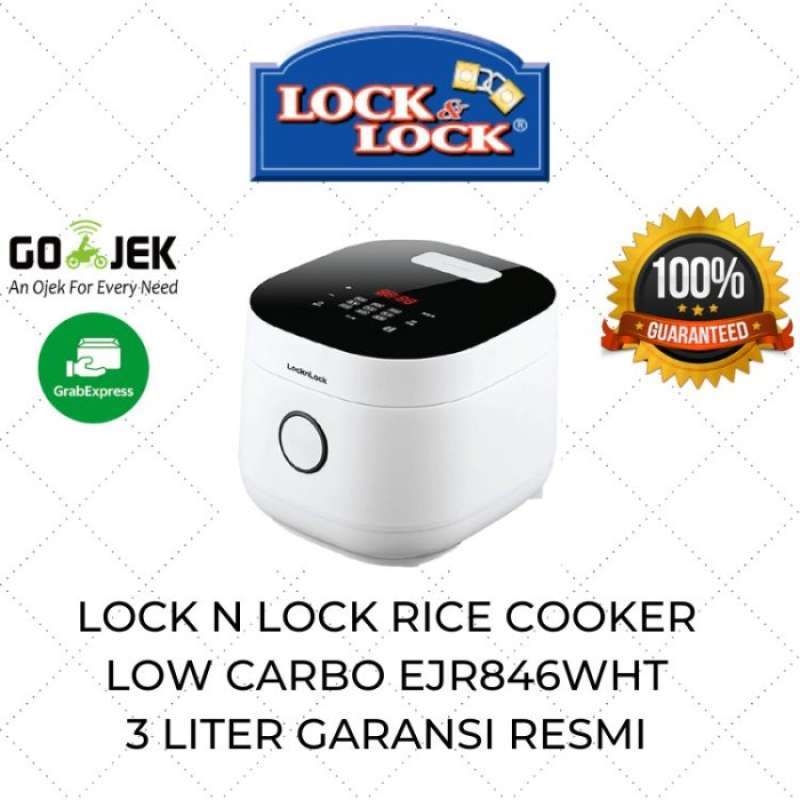 Promo Lock N Lock Rice Cooker Low Carbo Less Sugar Digital 3 Liter Ejr846wht Diskon 15 Di
