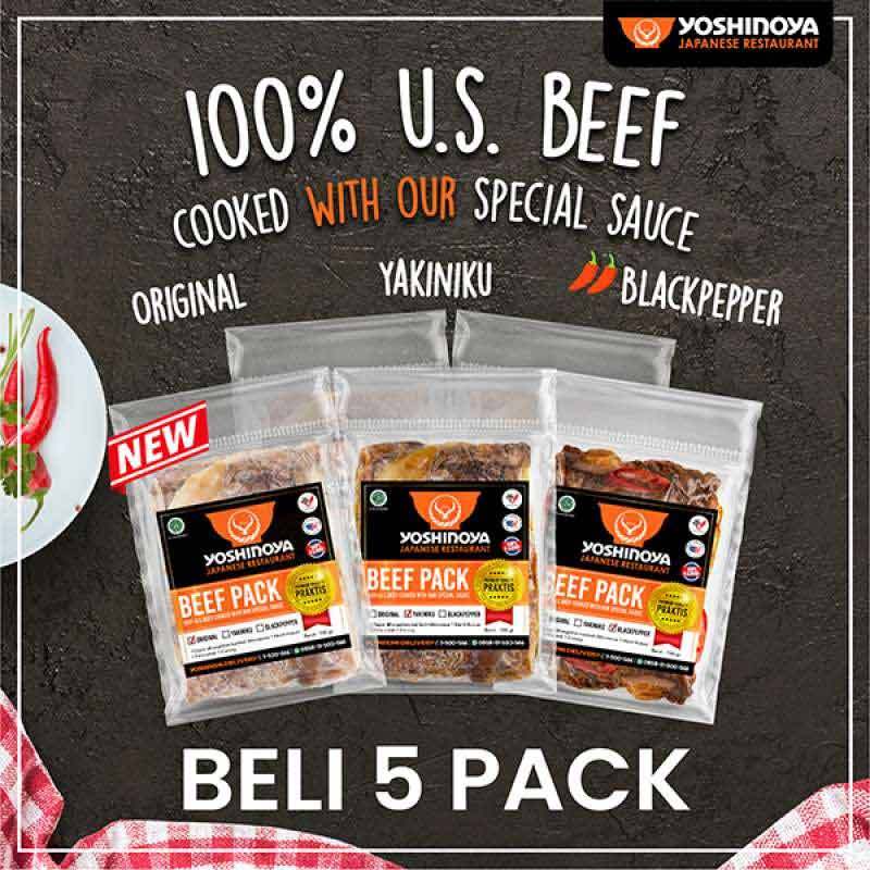 Jual Yoshinoya 5 Beef Pack Original / Yakiniku / Blackpepper [ Berat