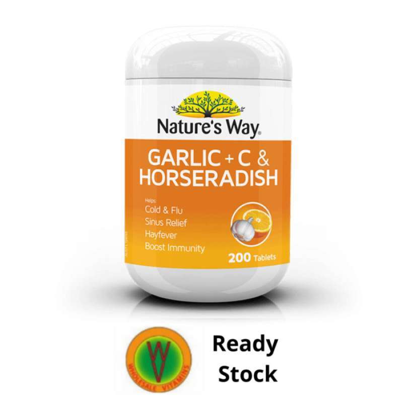 Jual Nature's Way Garlic + C & Horseradish 200 Tablets di Seller