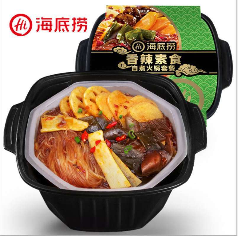 Promo Haidilao Spicy Mala Self Heating Chinese Meal Instant Noodle Hot Pot with Rice Food