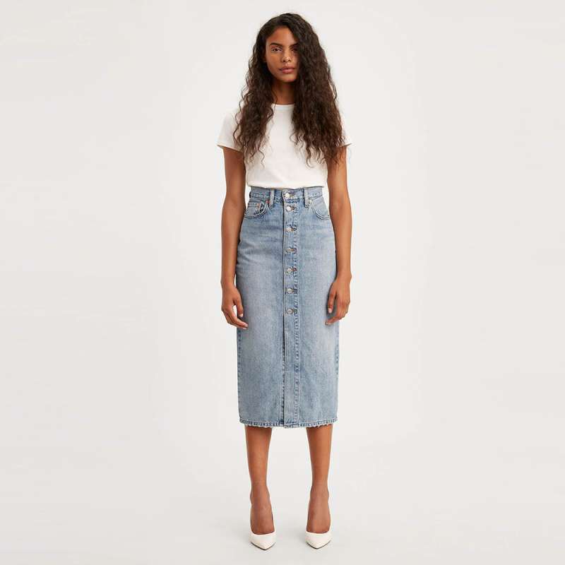 Jupe En Jeans Femme Levi's Deconstructed High Rise A-Line Midi