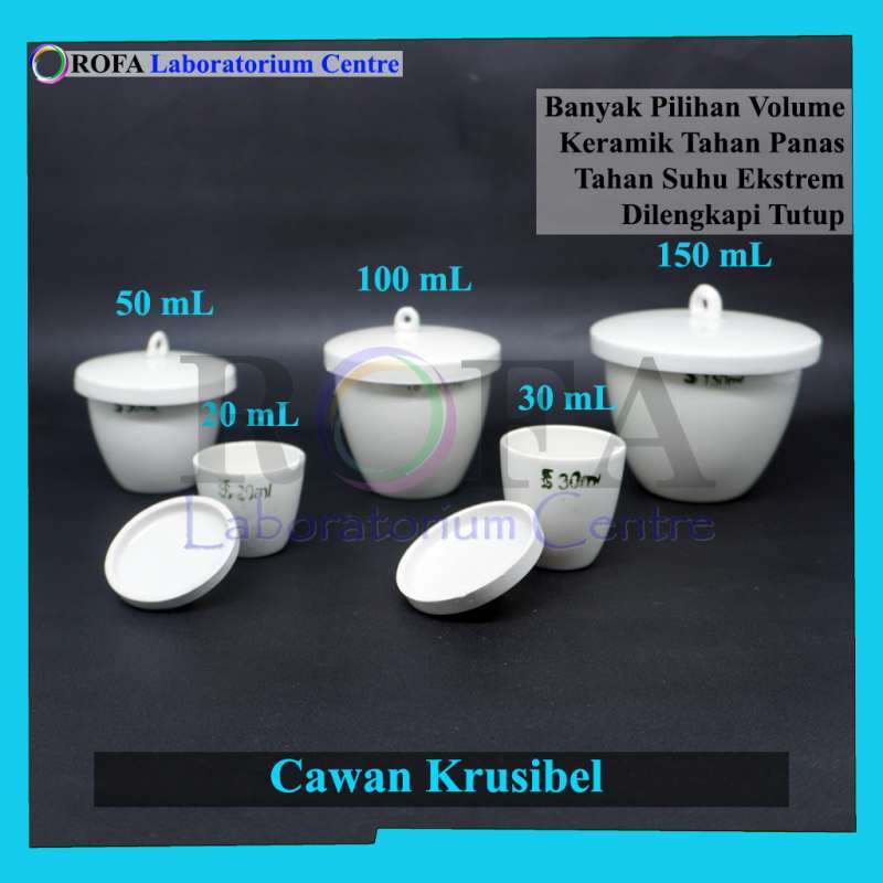 Jual Cawan Krusibel / Porselen Krusibel / Crucible Cap / Crucible