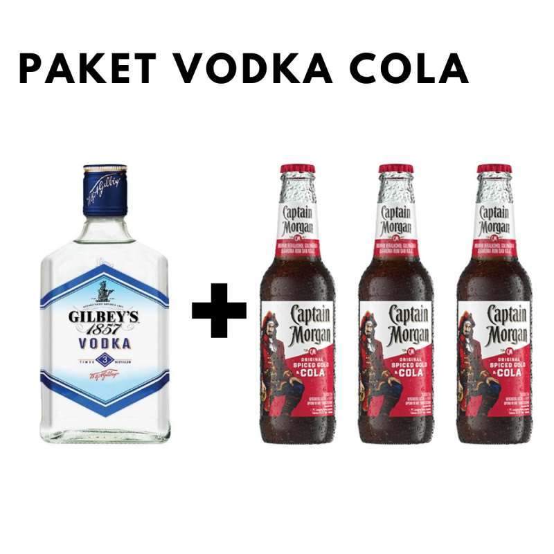 â Gilbey's Paket Vodka Cola [gilbeys Vodka 350 Ml/ 1 Botol Captain