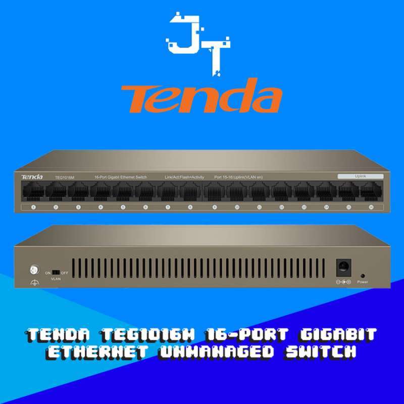 Jual Tenda TEG1016M 16-Port Gigabit Ethernet Unmanaged Switch di Seller ...