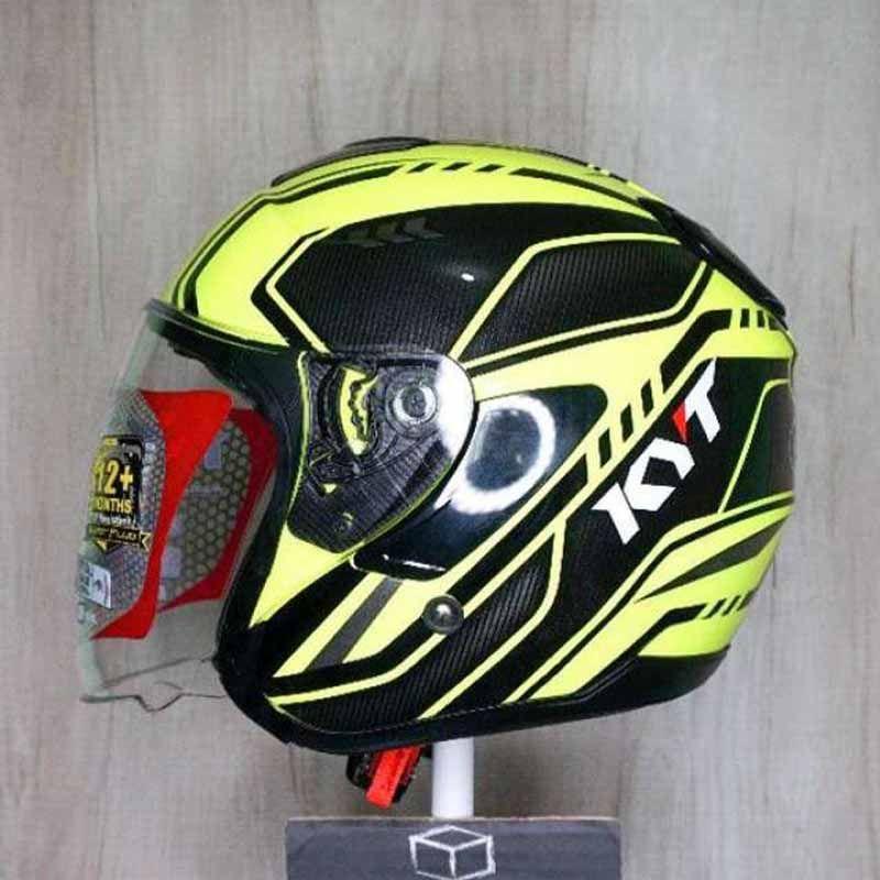 Jual KYT Kyoto Super Fluo Carbon Helm Half Face di Seller Blackbox