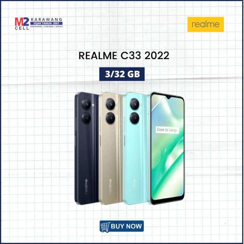 Jual REALME C33 2022 3/32 GB [GARANSI RESMI] di Seller M2 CELL Official ...