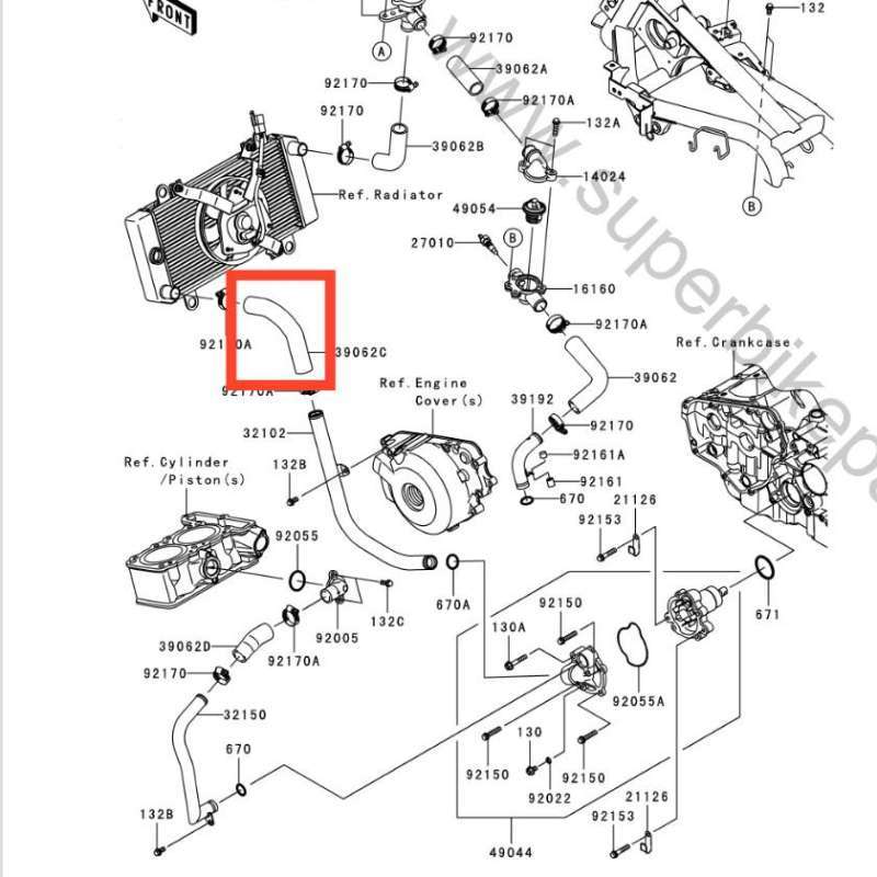 PCエンジン GZYF Motorcycle Engine Coolant Recovery Coolant Overflow