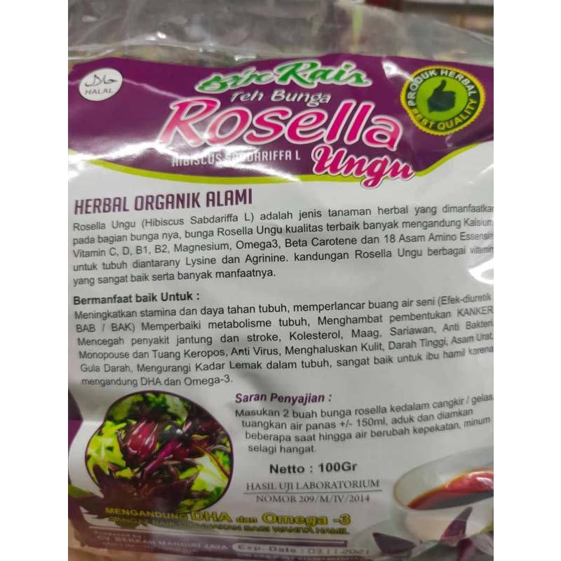 Jual Teh Bunga Rosella Ungu 100gr l Teh Bunga Rosella di Seller Nayla ...