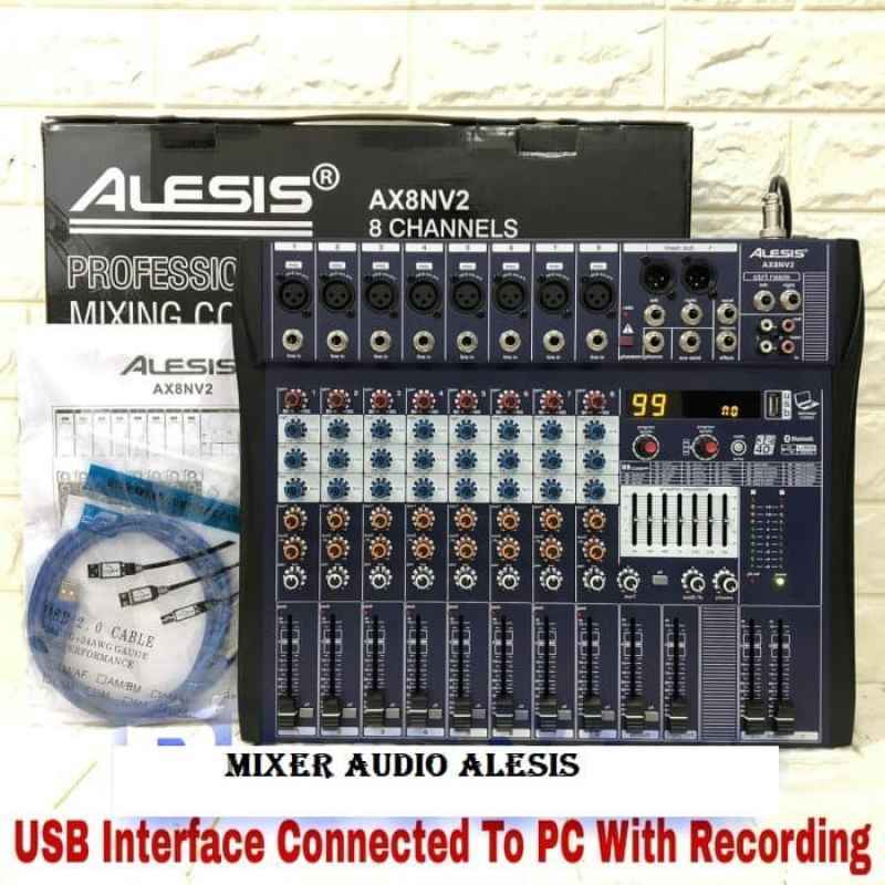 Jual MIXER ALESIS AX8N V2 - 8 CHANNEL Bluetooth - Connect To Laptop ...
