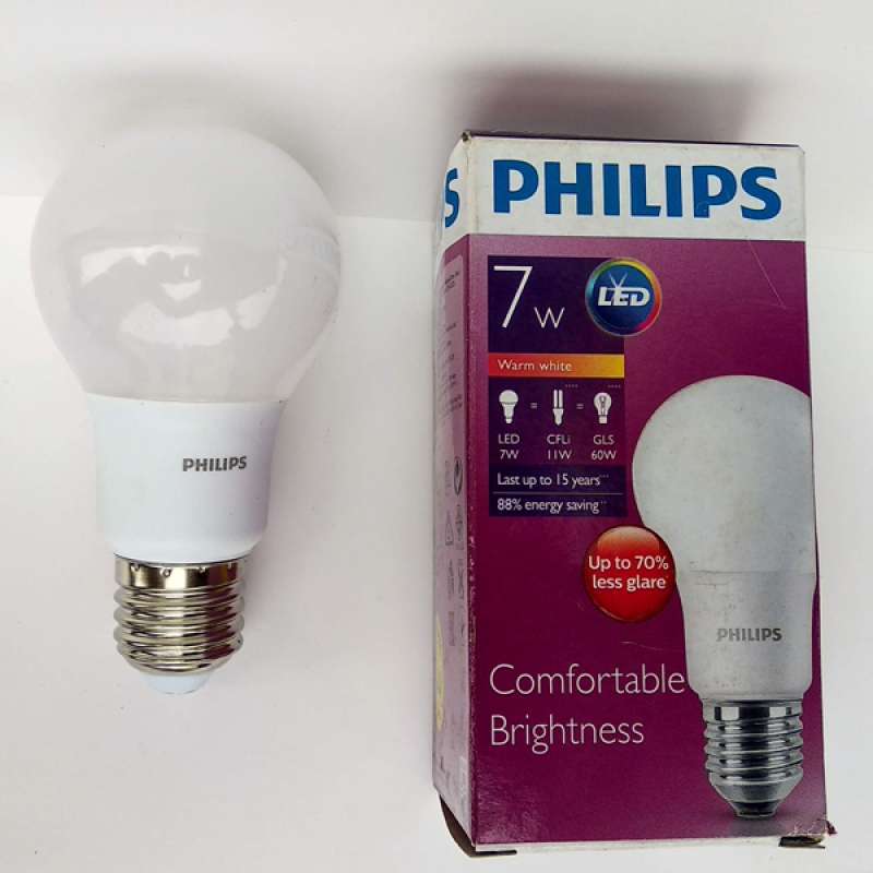   Lampu  Led Philips  Led Bulb 7 Watt Warna Kuning  Terbaru 