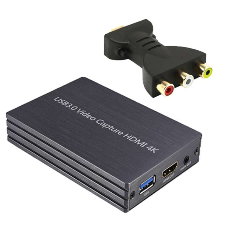 Promo 4K HDMI to USB Video Capture Card + HDMI Male to 3 RCA Female AV
