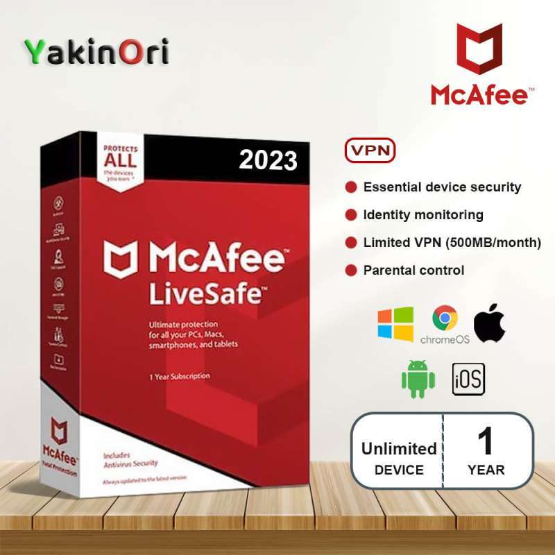 Livesafe Jual Mcafee Livesafe Lisensi Original - Unlimited Device 1 Tahun Di ...