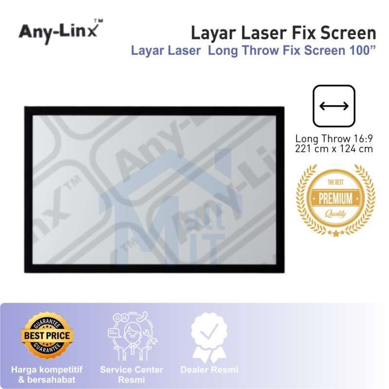 Jual LAYAR FIX SCREEN FIX FRAME ALR SCREEN LASER HOME THEATRE ANYLINK