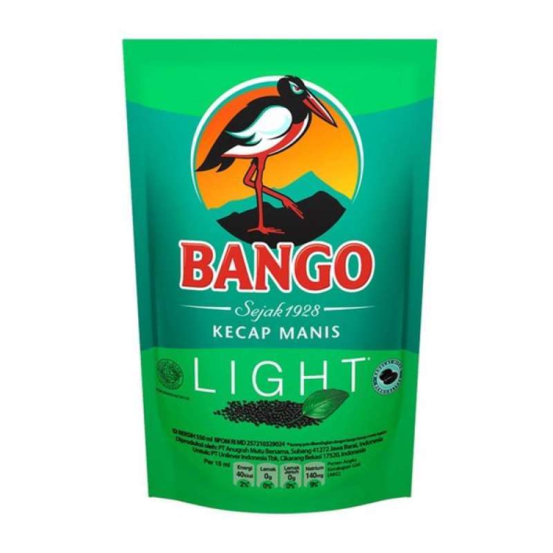 Jual BANGO Light Stevia Kecap Manis Refill Pack 550ml