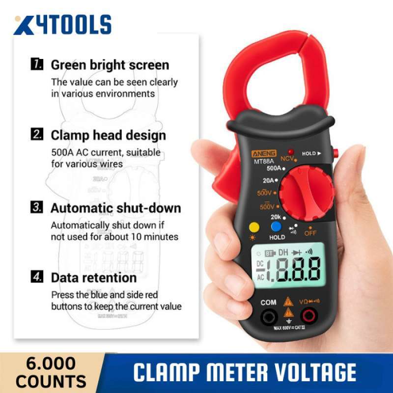 Promo Tang Ampere True Rms Digital Multi Meter Tester Mini Diskon 9 di