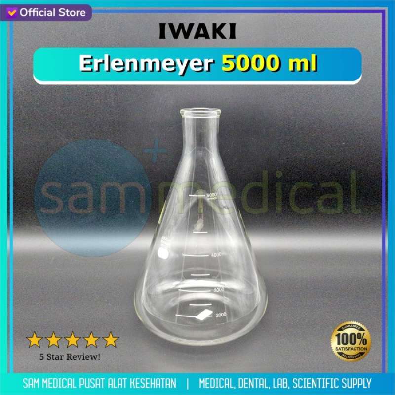 Jual Iwaki Erlenmeyer Flask 5000ml di Seller SAM MEDICAL Official Store ...