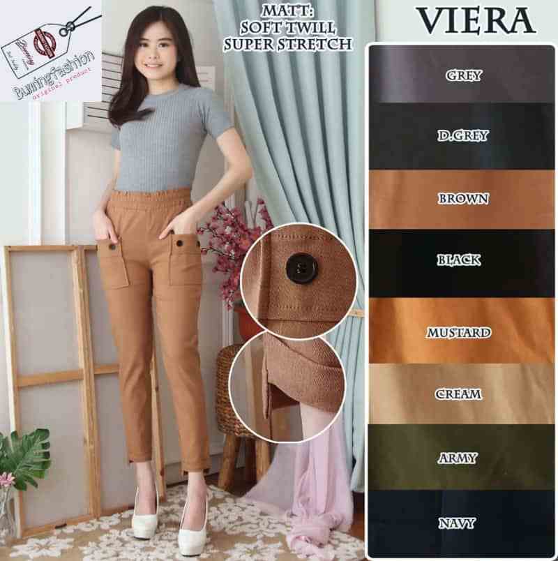 Promo Celana panjang korean soft jeans model VIERA SJ highwaist pants