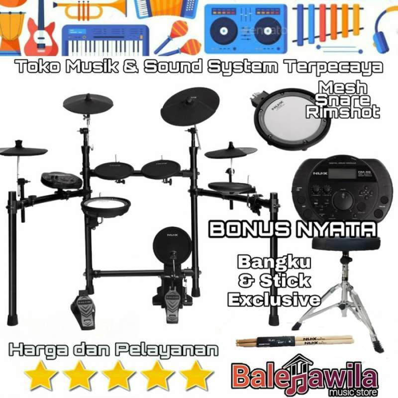 Jual Drum Elektrik NUX DM5 S DM5S (+Bonus) ORIGINAL NUX DM5S 9