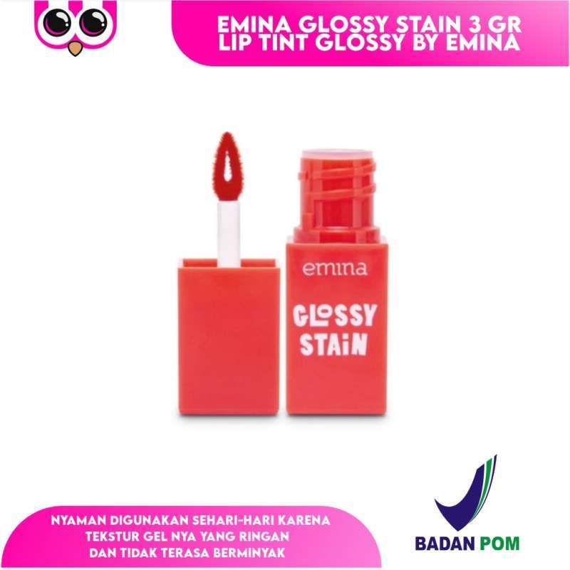 Jual [ GLOSSY STAIN ] EMINA GLOSSY STAIN 3 GR / LIP TINT GLOSSY BY