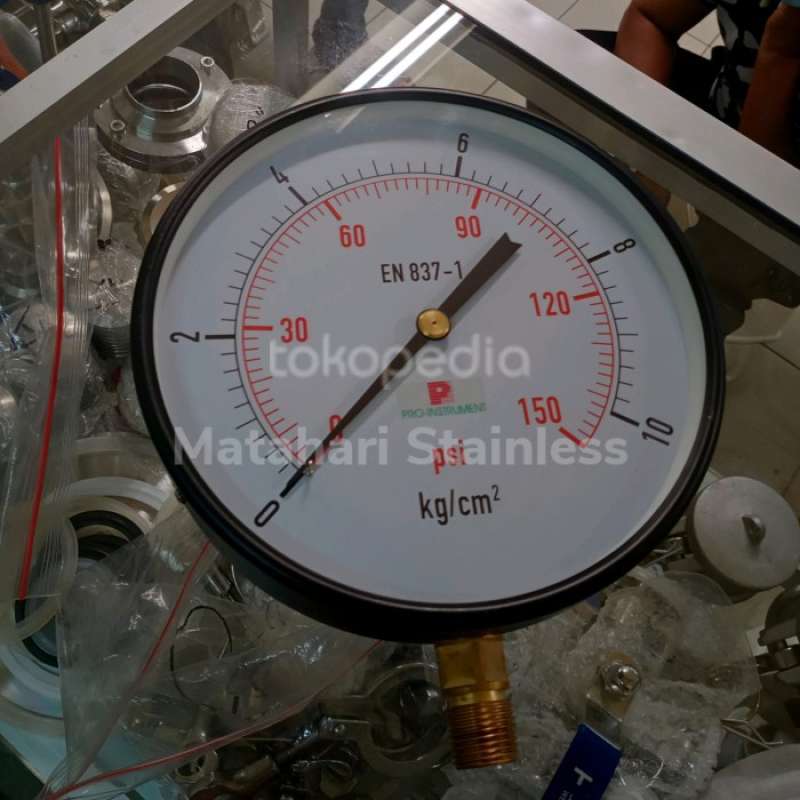 jual-pressure-gauge-manometer-besi-black-steel-8-inchi-10-bar-150-psi