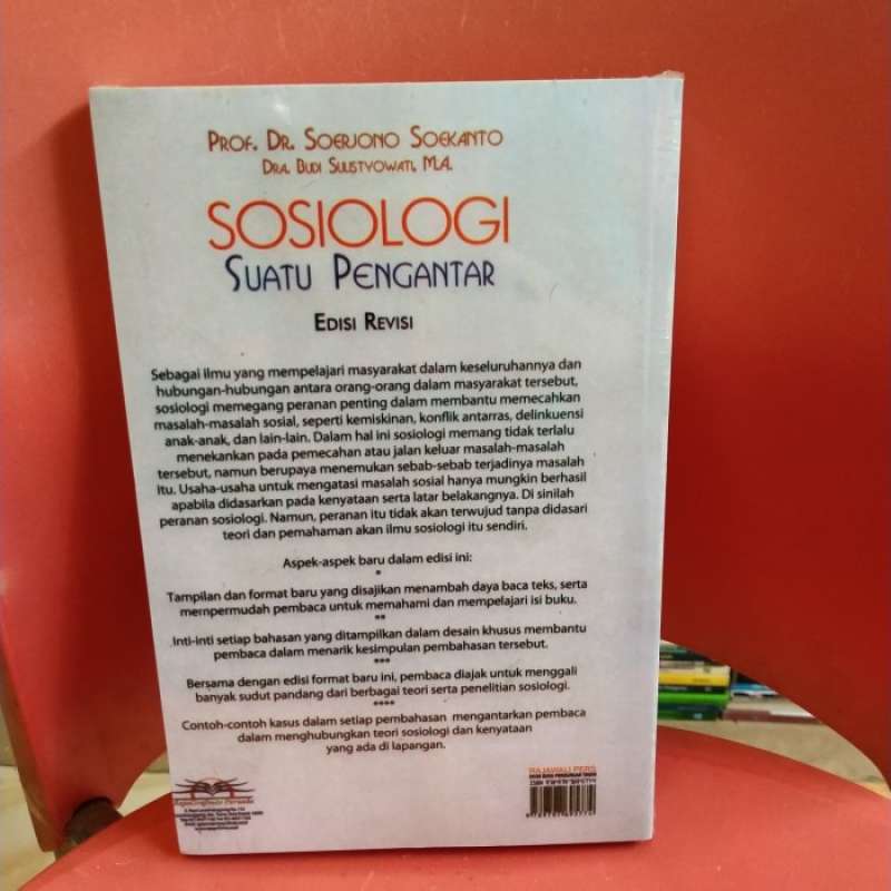 Jual Sosiologi Suatu Pengantar Edisi Revisi Prof Dr Soerjono Soekanto ...
