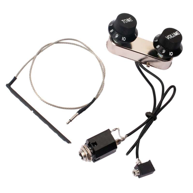 Jual Electric Violin Pickup Bridge Preamp Tone & Volume Knob Set