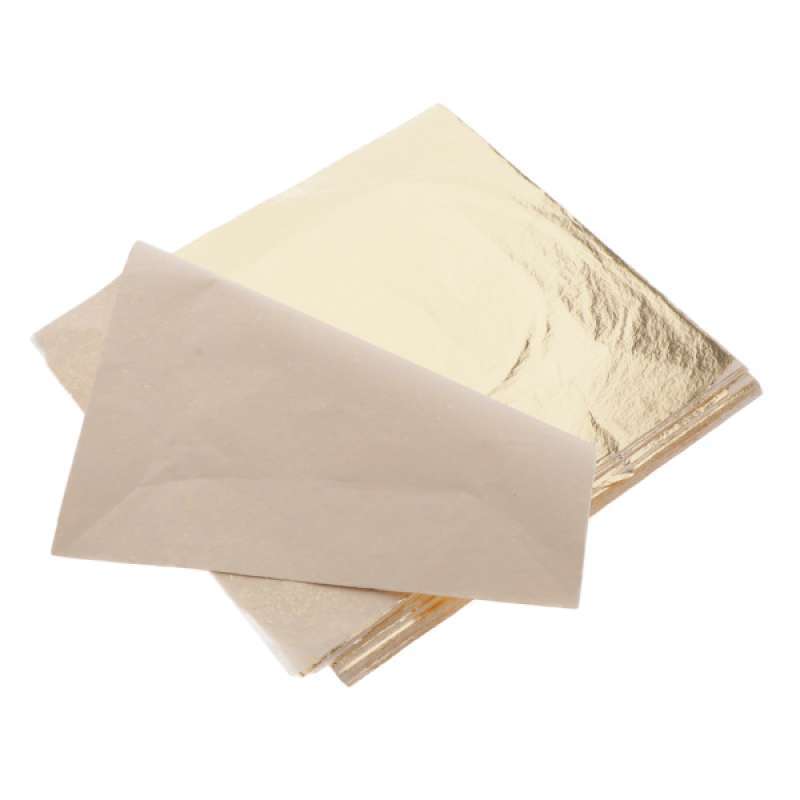 Gold Leaf Paper / Amazon Com Gigules 100 Sheets Imitation Gold Leaf 5 5