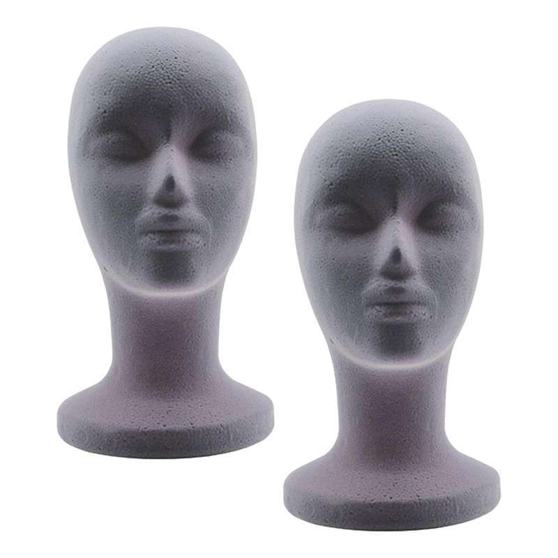 Jual 2x Mannequin Head Display Stand Model And Display Hair For Hats Salon Di Seller Baosity