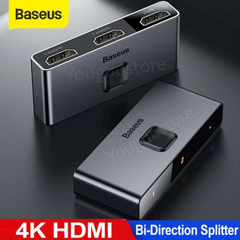 Jual Baseus Hdmi Splitter 4k Adapter Switcher 2 In 1 Di Seller Alfira ...
