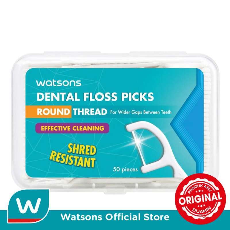 Jual Watsons Round Thread Dental Floss Picks Effective Cleaning