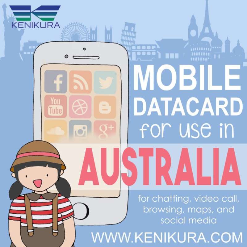 Jual Sim Card Australia New Zealand 15 days, Unlimited Data, simcard