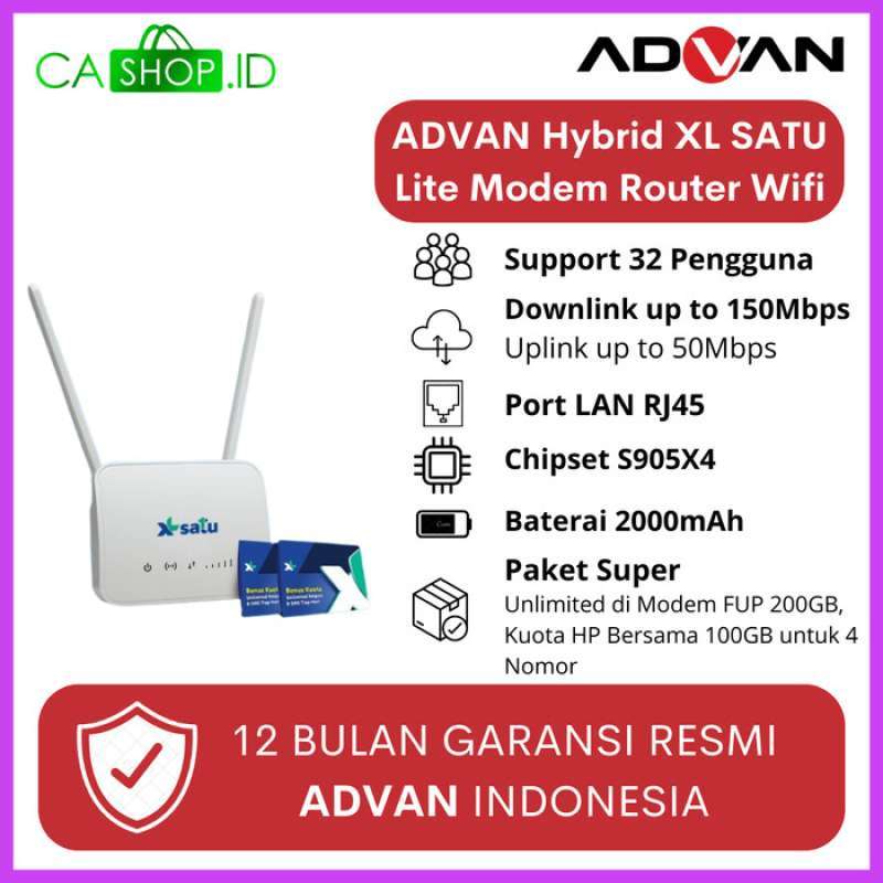 Jual Advan XL SATU Lite Rumah Unlimited Kuota Modem Router
