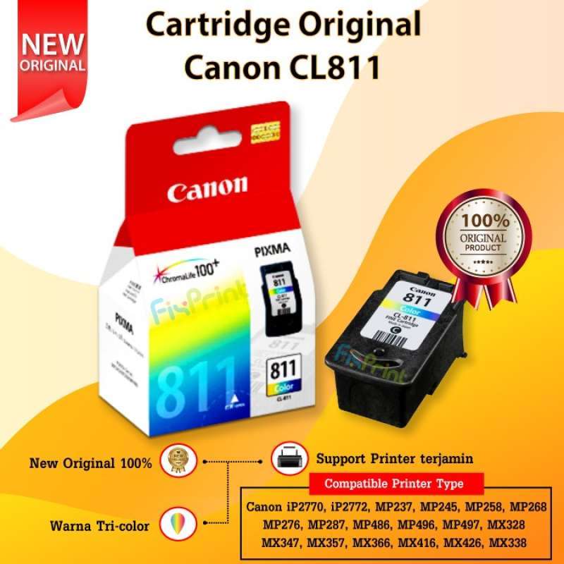 Promo Cartridge Canon 811 Color New Original Ip2770 Mp258 Mp287 Tri
