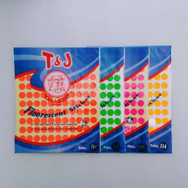 Sticker Oren Label Jual Stiker Label Bulat Tom & Jerry TJ 114 Berwarna - Orange di Seller ...
